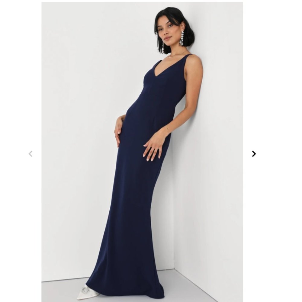 Lulus Melora Navy Blue Sleeveless Maxi Dress